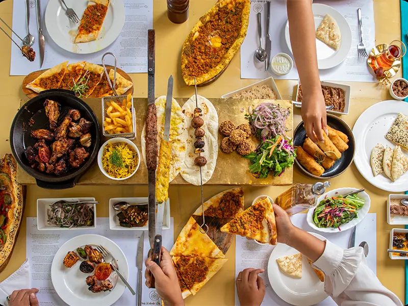 Turkish food spread | Alev Kebab Sultanate